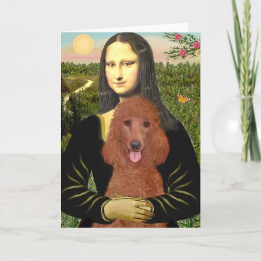 Carte Mona Lisa - Canicule rouge foncé #1 (Devant)