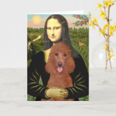 Carte Mona Lisa - Canicule rouge foncé #1 (Fleur jaune)