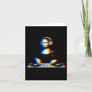 Carte Mona Lisa Drôle Dj Varwave Techno Rave Edm Musique