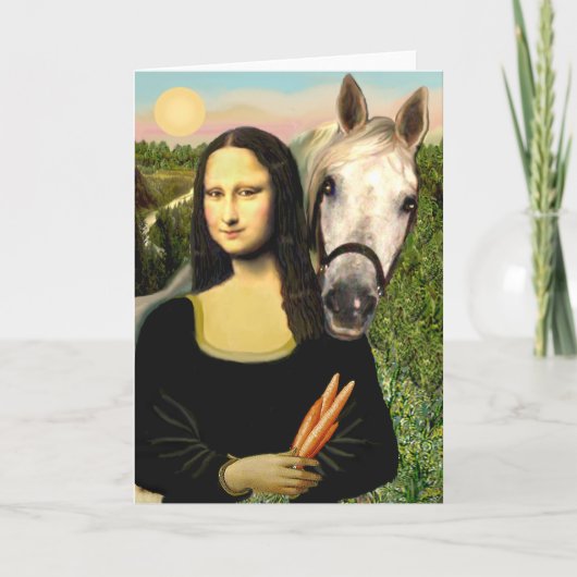 Carte Mona Lisa et son cheval arabe (Devant)