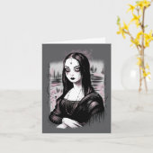Carte Mona Lisa gothique (Fleur jaune)