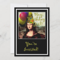 Mona Lisa Joyeuse Casquette de fête d'anniversaire