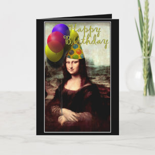 Carte Mona Lisa - La fille d'anniversaire