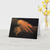 Carte Mona Lisa - mains (Fleur jaune)