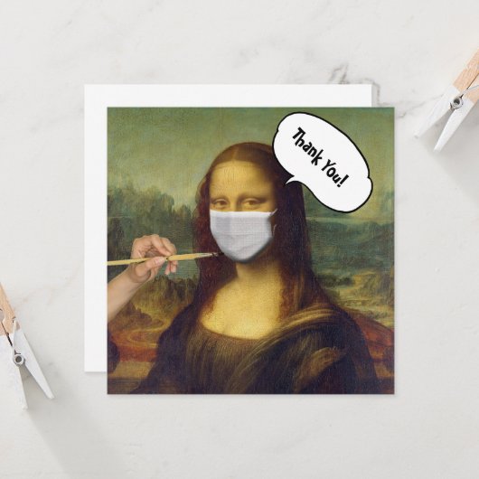 Carte Mona Lisa masquée (Devant/Arrière en situation)