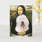 Carte Mona Lisa - Old English 3 (Fleur jaune)
