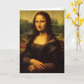 Carte Mona Lisa par Michelangelo Greeting Card (Fleur jaune)