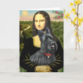 Carte Mona Lisa - Scottish Terrier #1 (Fleur jaune)