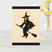 Carte "Mona Lisa va à la partie de Halloween " * (Fleur jaune)