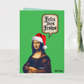 Carte Mona Lisa Vitrail Noël (Dos)