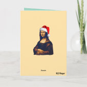 Carte Mona Lisa Vitrail Noël (Dos)