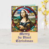 Carte Mona Lisa Vitrail Noël (Fleur jaune)