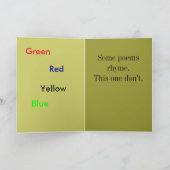 Carte monalisa, les Roses sont rouges, les violettes son (Intérieur)