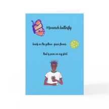 Carte Monarch Butterfly Haiku à l'avant