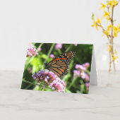 Carte Monarch Butterfly Notecard (Fleur jaune)
