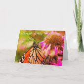 Carte Monarch Papillon Art Personnalisé Anniversaire (Devant)