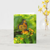 Carte Monarque Sur Lantana (Fleur jaune)