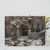 Carte Monastère dans la neige d'hiver (par Karl Lessing) (Debout devant)