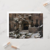 Carte Monastère dans la neige d'hiver (par Karl Lessing) (Devant/Arrière en situation)