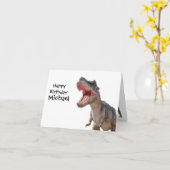 carte monde jurassique dinosaure T-rex (Fleur jaune)