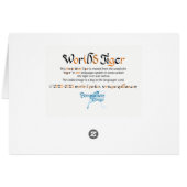 Carte mondiale de tigre (Dos Horizontal)