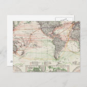 Carte mondiale des courants océaniques (Devant / Derrière)