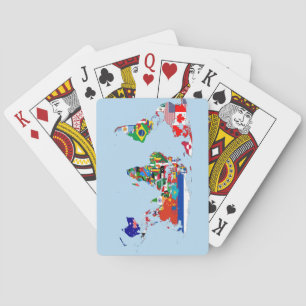 Carte mondiale des drapeaux Cartes de Jeu Classiqu