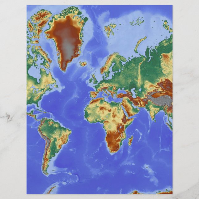 Carte mondiale géographique internationale (Devant)