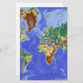 Carte mondiale géographique internationale (Devant / Derrière)