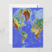 Carte mondiale géographique internationale (Devant / Derrière)