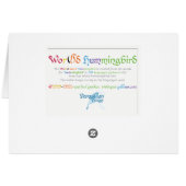 Carte Mondiale Hummingbird (Dos Horizontal)