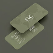Carte mondiale professionnelle minimale Sage Green