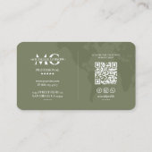 Carte mondiale professionnelle minimale Sage Green (Dos)