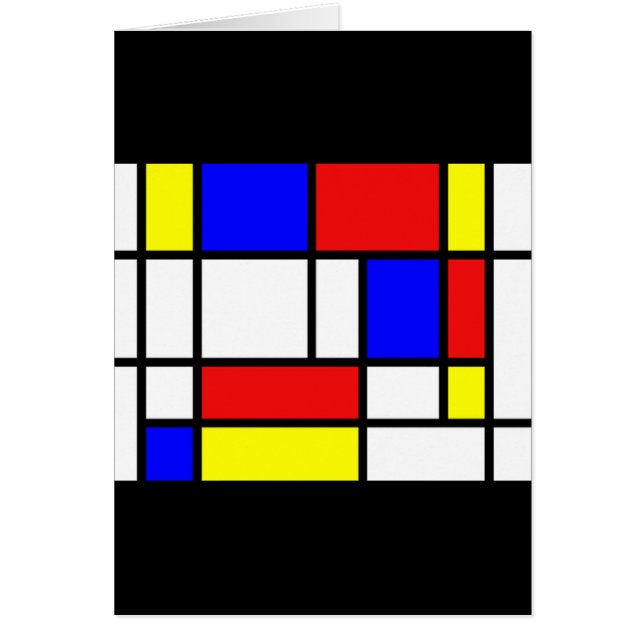 Carte Mondrian - Couleurs principales (Devant)
