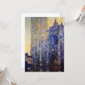 Carte Monet - Cathédrale de Rouen, Effet du matin (Devant/Arrière en situation)