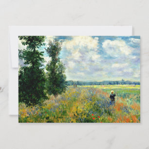 Carte Monet - Champ de coquelicots, Argenteuil