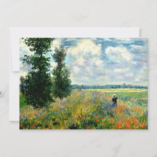 Carte Monet - Champ de pavot, Argenteuil (Devant)