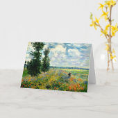 Carte Monet - Champ de pavot, Argenteuil, art impression (Fleur jaune)