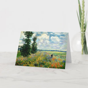 Carte Monet - Champ de pavot, Argenteuil, art impression