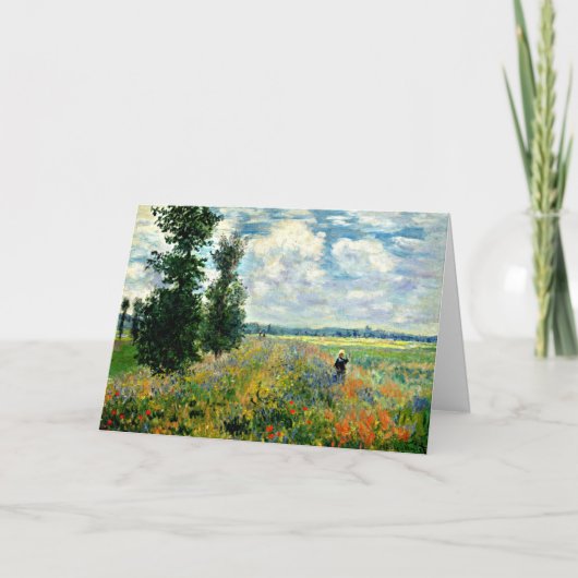 Carte Monet - Champ de pavot, Argenteuil, art impression (Devant)