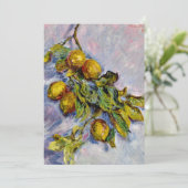 Carte Monet - Citrons sur une branche, fine art (Debout devant)