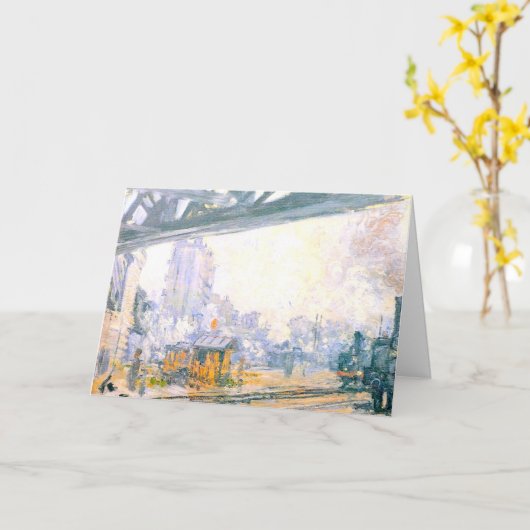 Carte Monet, Extérieur de la gare Saint-Lazare, (Fleur jaune)