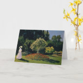 Carte Monet - Femme dans le jardin (Fleur jaune)