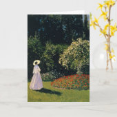 Carte Monet - Femme dans le jardin (Fleur jaune)