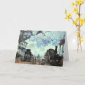 Carte Monet - Gare St. Lazare, Arrivée du train (Fleur jaune)