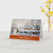 Carte Monet - La Magpie, voeux de Noël (Fleur jaune)