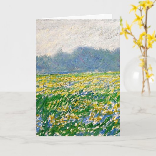 Carte Monet - Le champ d'Iris à Giverny (Fleur jaune)