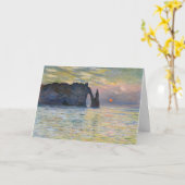 Carte Monet - Le Manneport, Falaise à Etretat, coucher d (Fleur jaune)