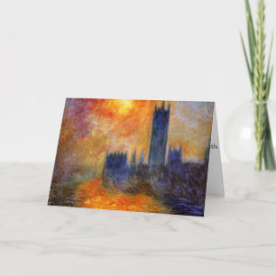 Carte Monet - le Parlement au soleil - art