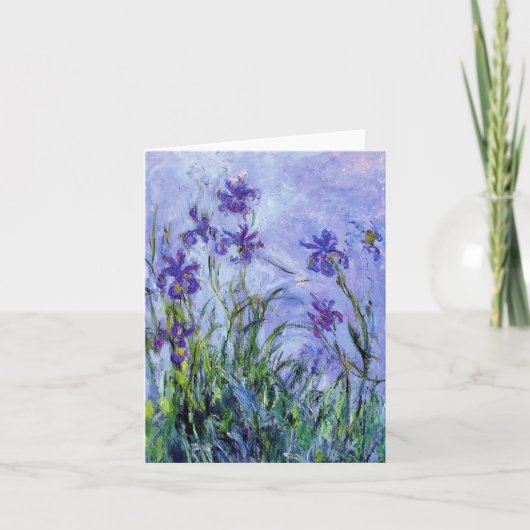 Carte Monet Lilac Irises Note Card (Devant)